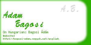 adam bagosi business card